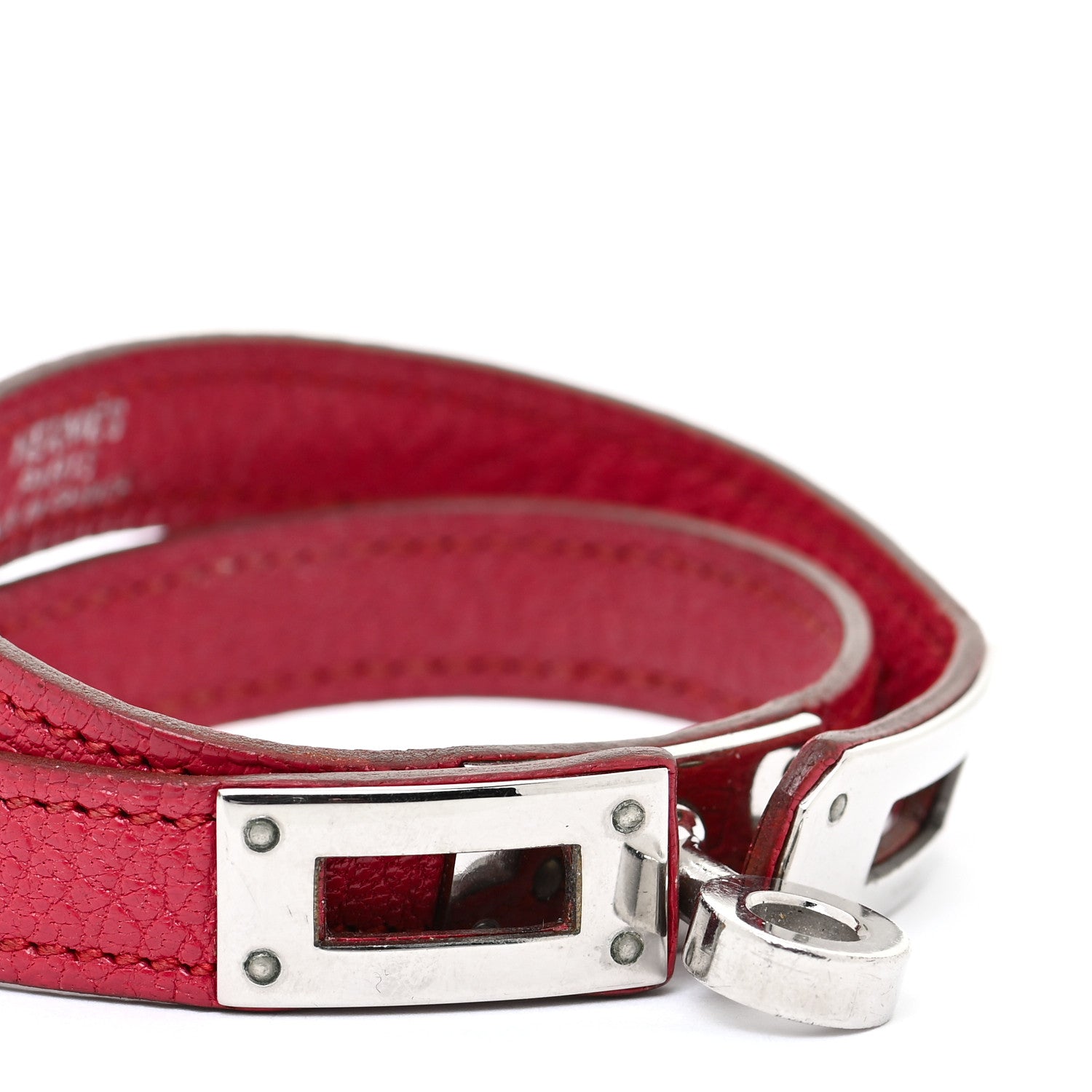 Hermes Swift Kelly Double Tour Bracelet M Rouge Garance 4 of 10