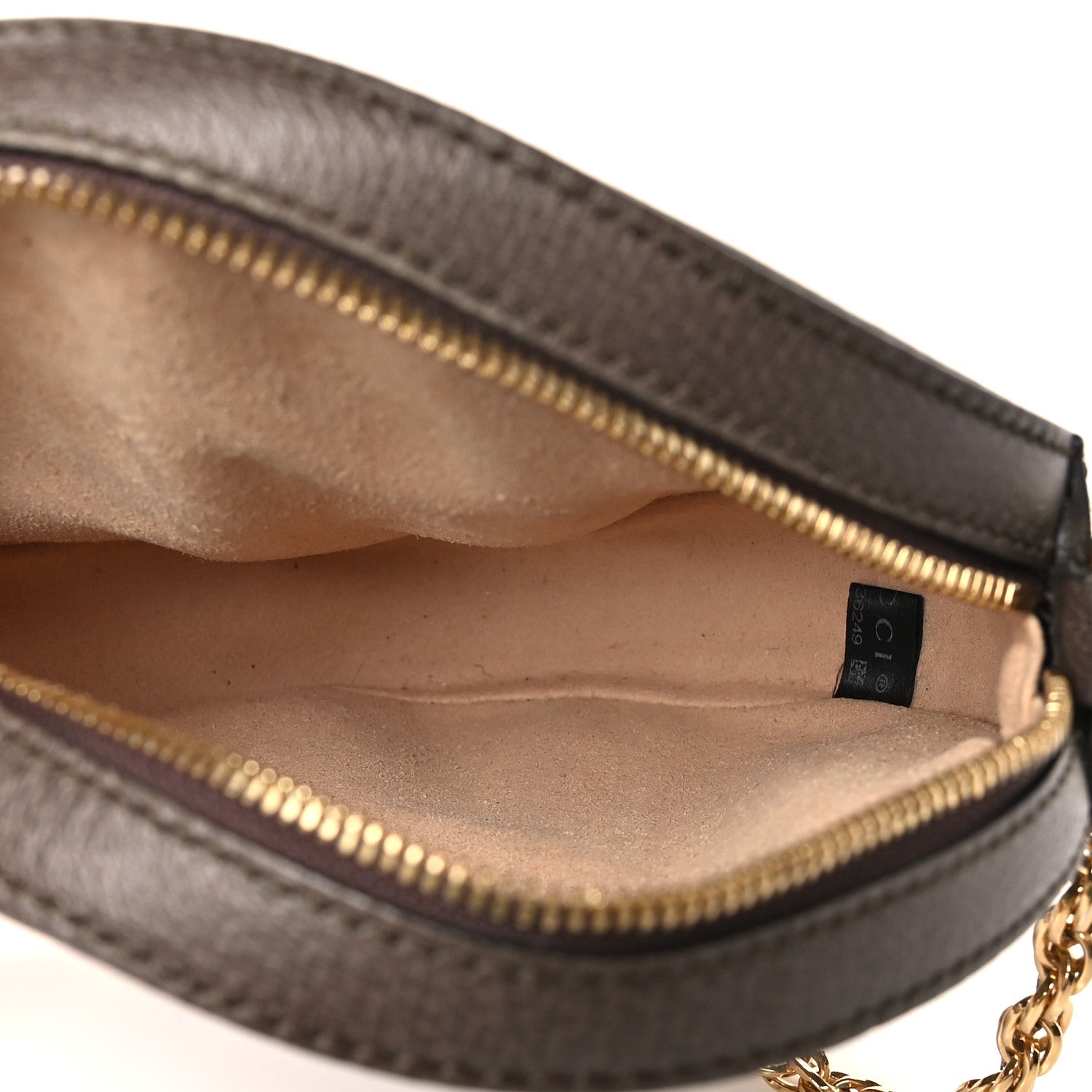 Gucci GG Supreme Monogram Web Mini Ophidia Round Shoulder Bag Brown 5 of 10