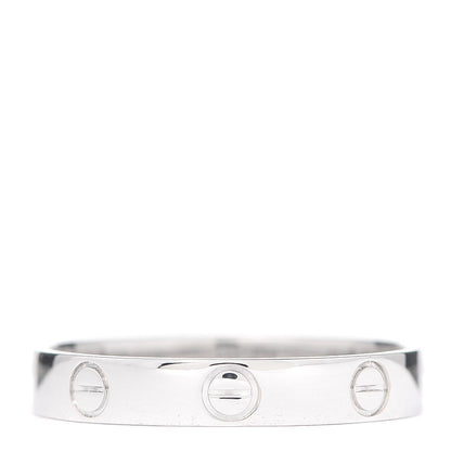 Cartier 18K White Gold 3.5mm LOVE Wedding Band Ring 58 8.5 3 of 4