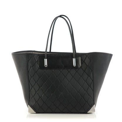 Alexander Wang Lambskin Diamond Embossed Skeletal Tote Black 1 of 8