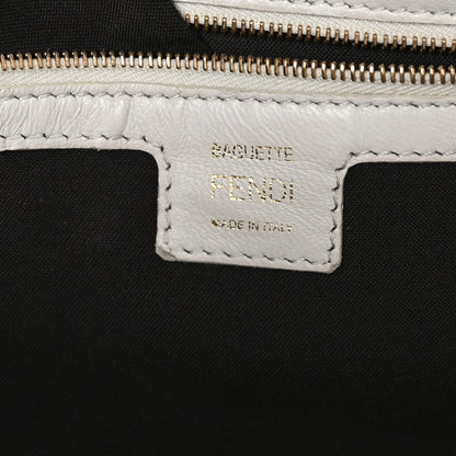 Fendi Nappa FF 1974 Embossed Baguette White 6 of 8