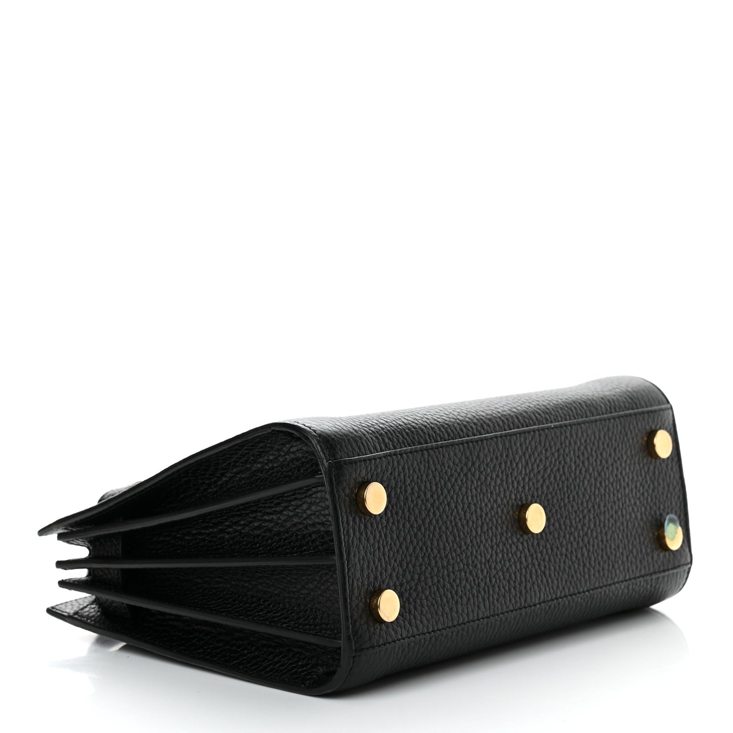 Grained Calfskin Nano Sac De Jour Black