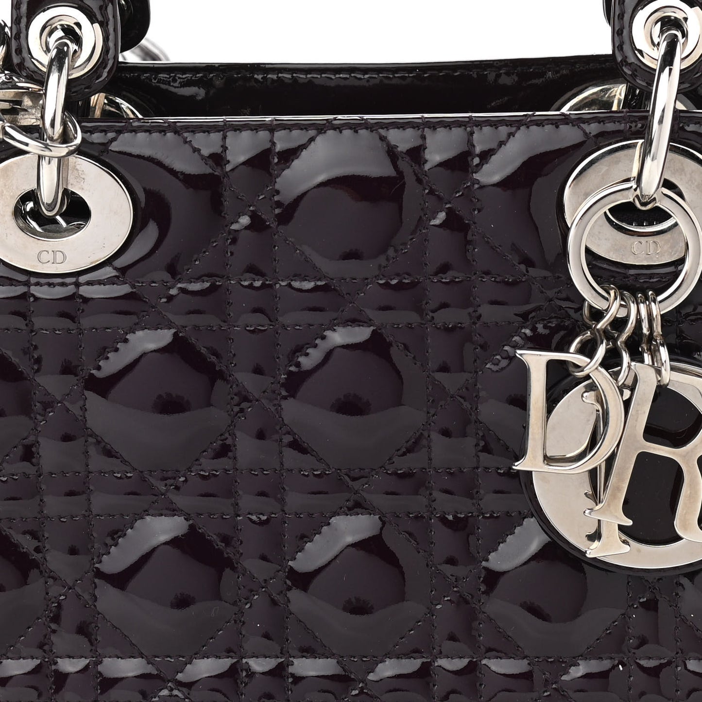 Patent Cannage Medium Lady Dior Violet Purple