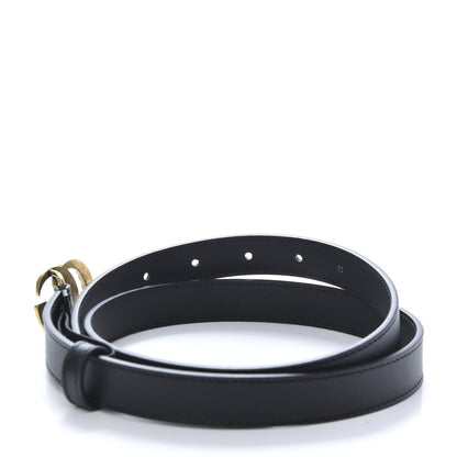 Gucci Moon Calfskin Pearl Double G 20mm Belt 80 32 Black Cream 5 of 6