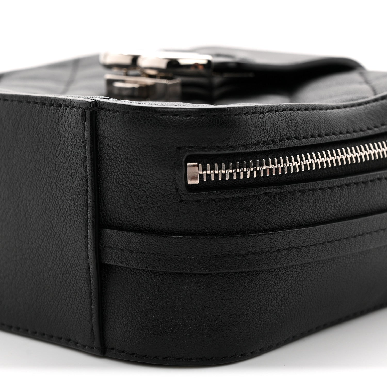 Chanel Lambskin Quilted Mini CC Box Camera Bag Black 10 of 10