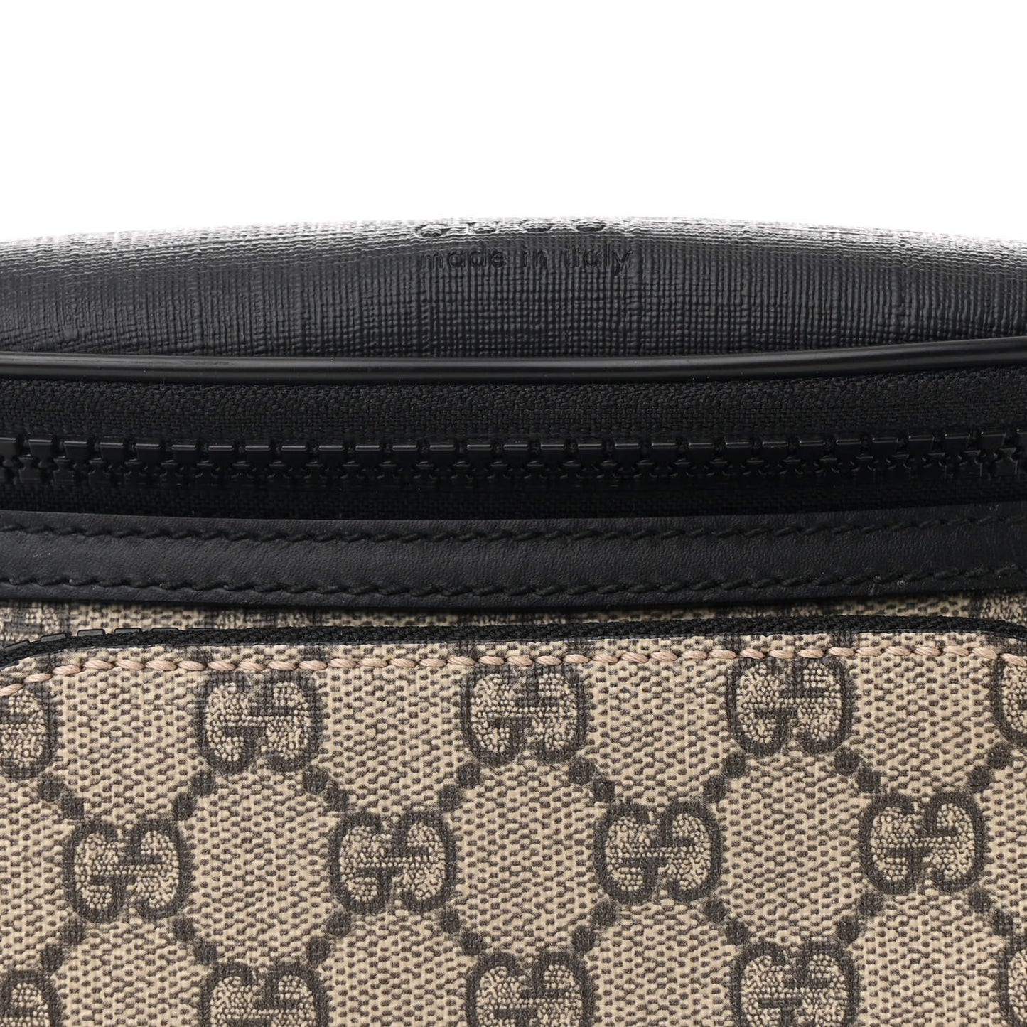 GG Supreme Monogram Belt Bag Black