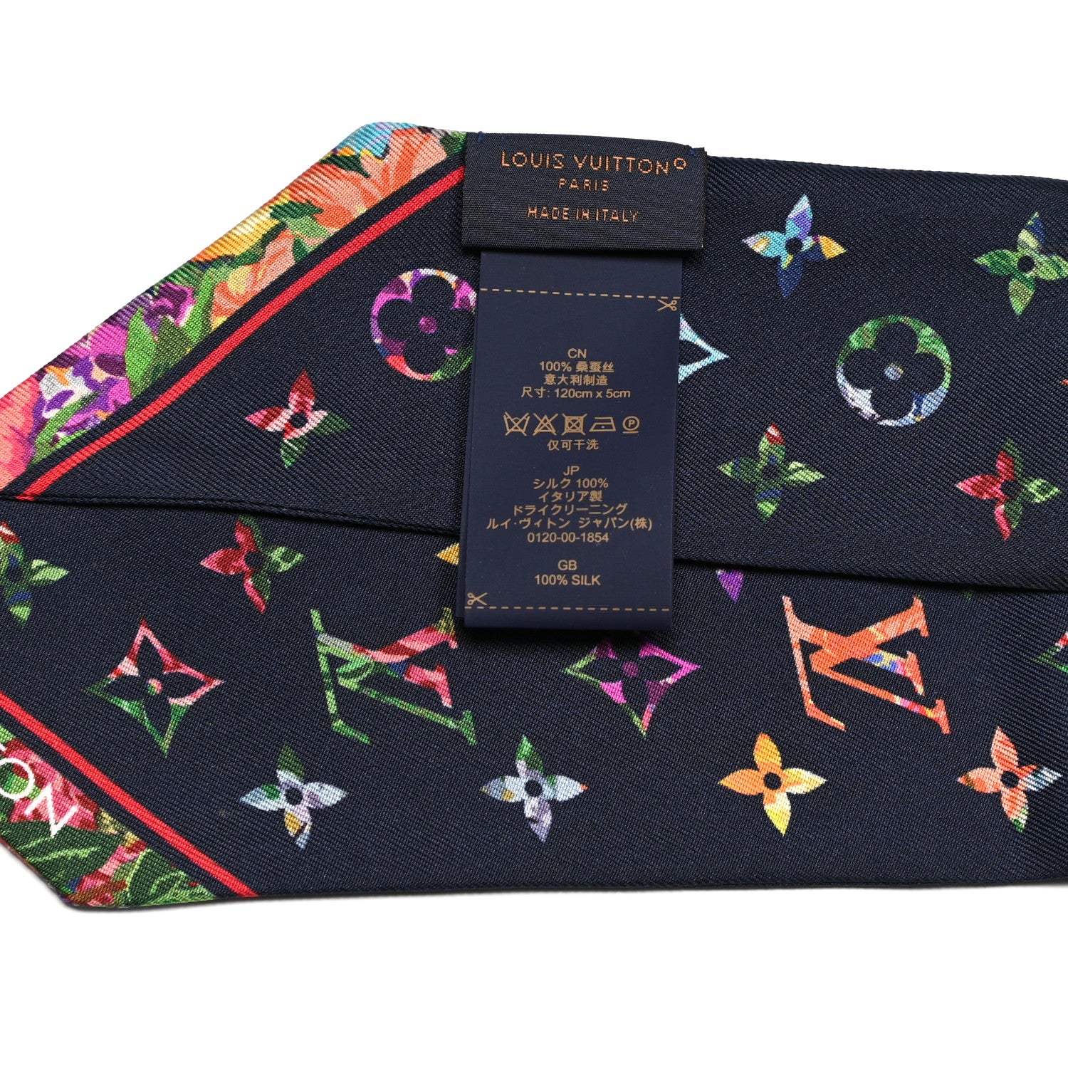 Louis Vuitton Silk Monogram LV Garden Bandeau Blue 3 of 3
