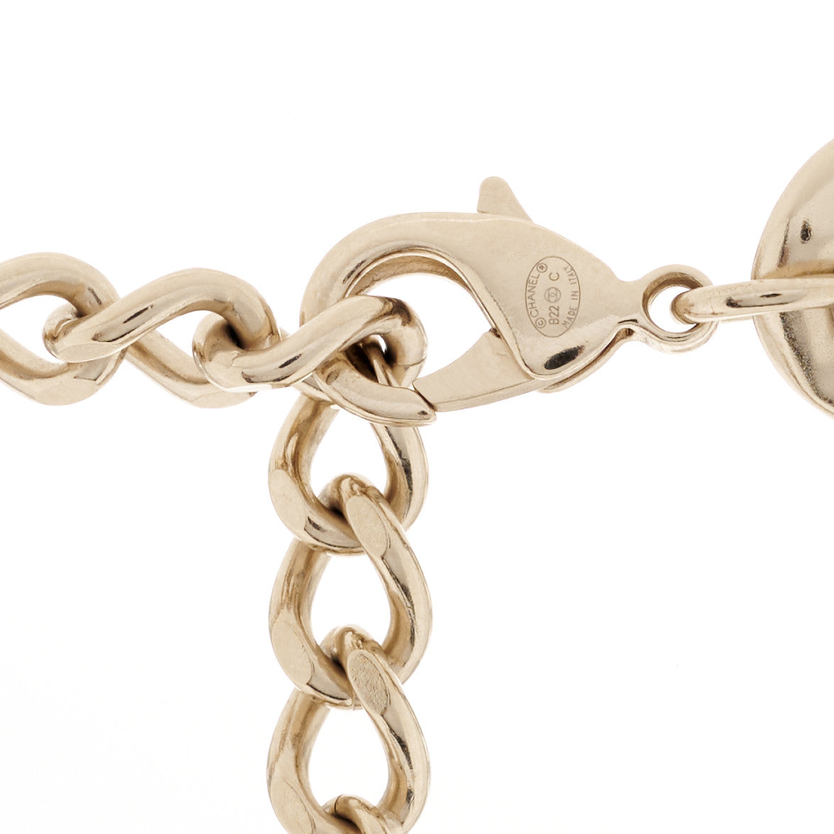 Chanel Lambskin Pearl Resin CC Choker Gold Black 5 of 5