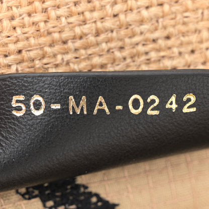 Christian Dior Canvas Jute Embroidered Medium Book Tote Black Beige 7 of 14