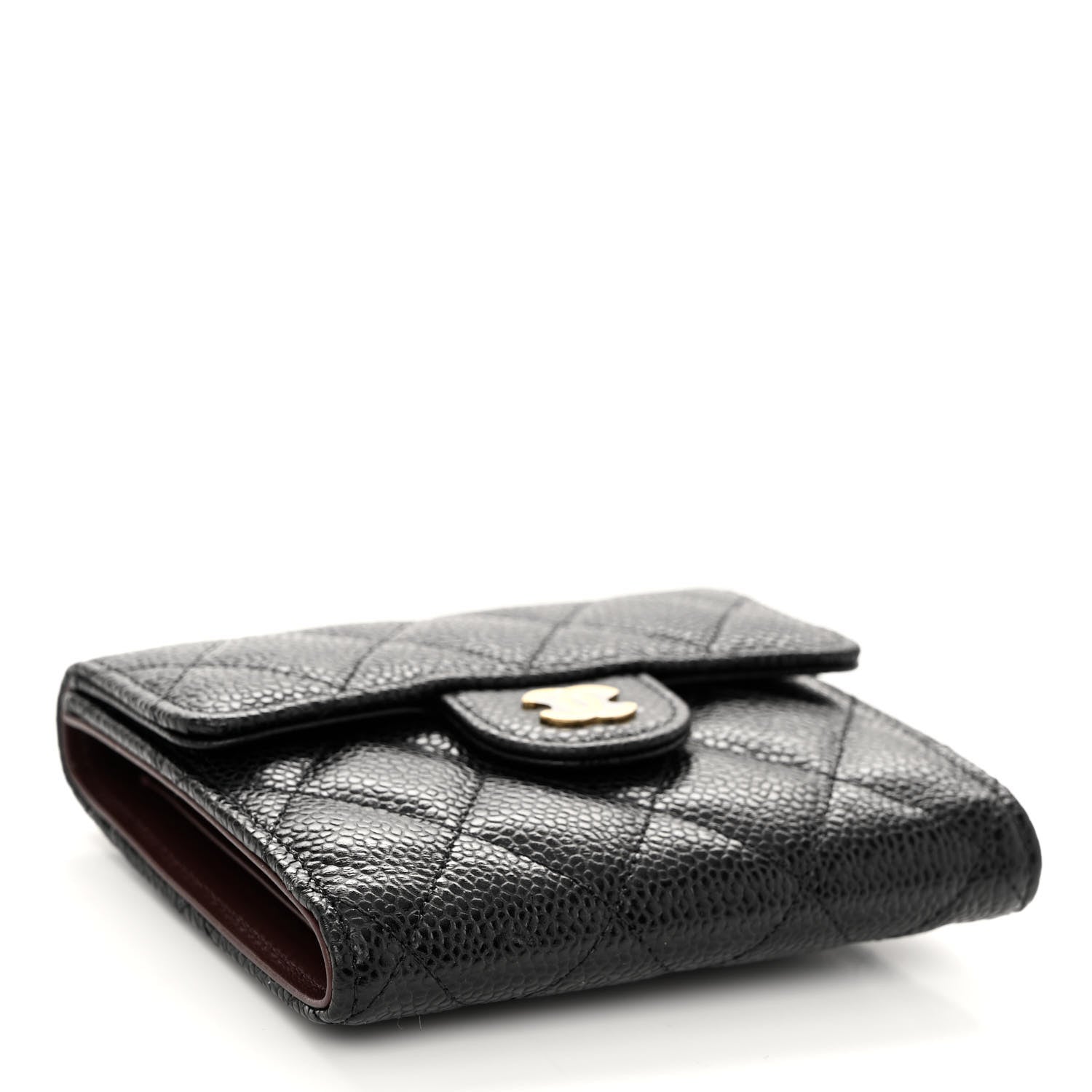 Chanel Caviar Quilted Compact Flap Wallet Black 4 of 8