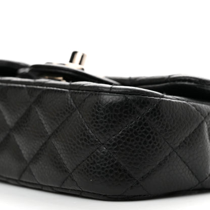 Chanel Caviar Quilted Double Mini Flap Crossbody Black 12 of 13