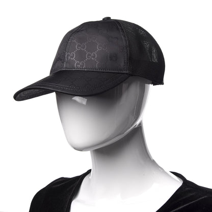 Gucci Nylon Monogram Baseball Hat XL Black 2 of 7