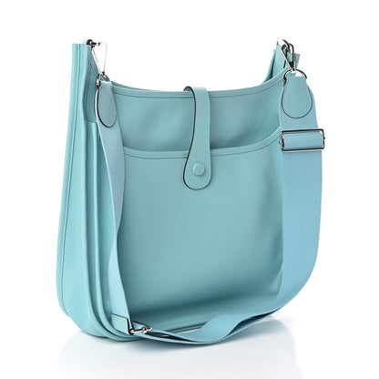 Hermes Epsom Evelyne III GM Bleu Atoll 2 of 9