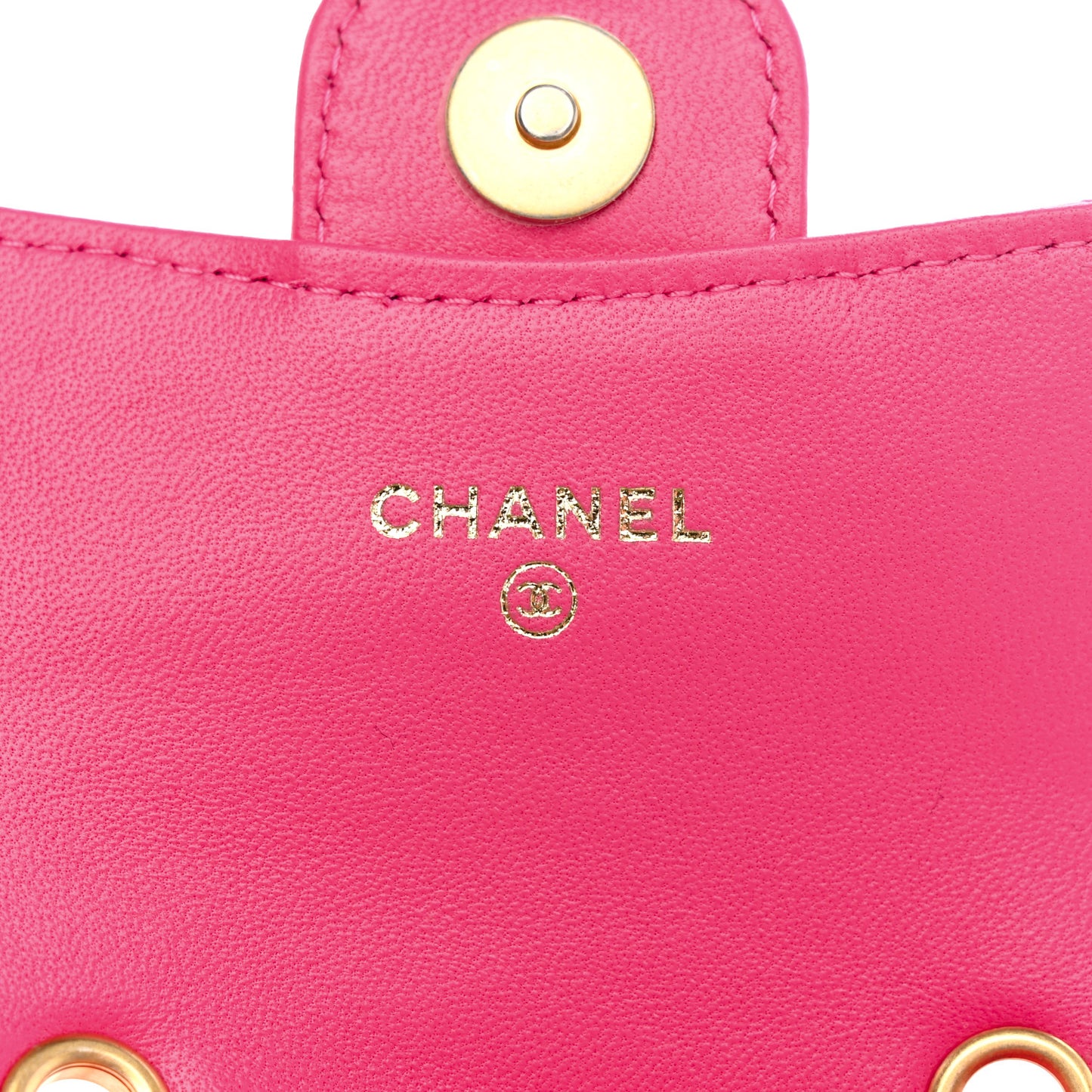 Lambskin Enamel Quilted Mini Chain Belt Bag Pink
