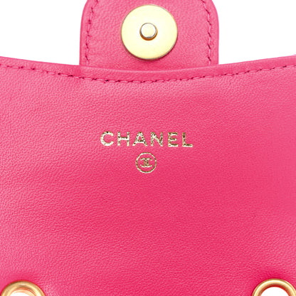 Chanel Lambskin Enamel Quilted Mini Chain Belt Bag Pink 5 of 10