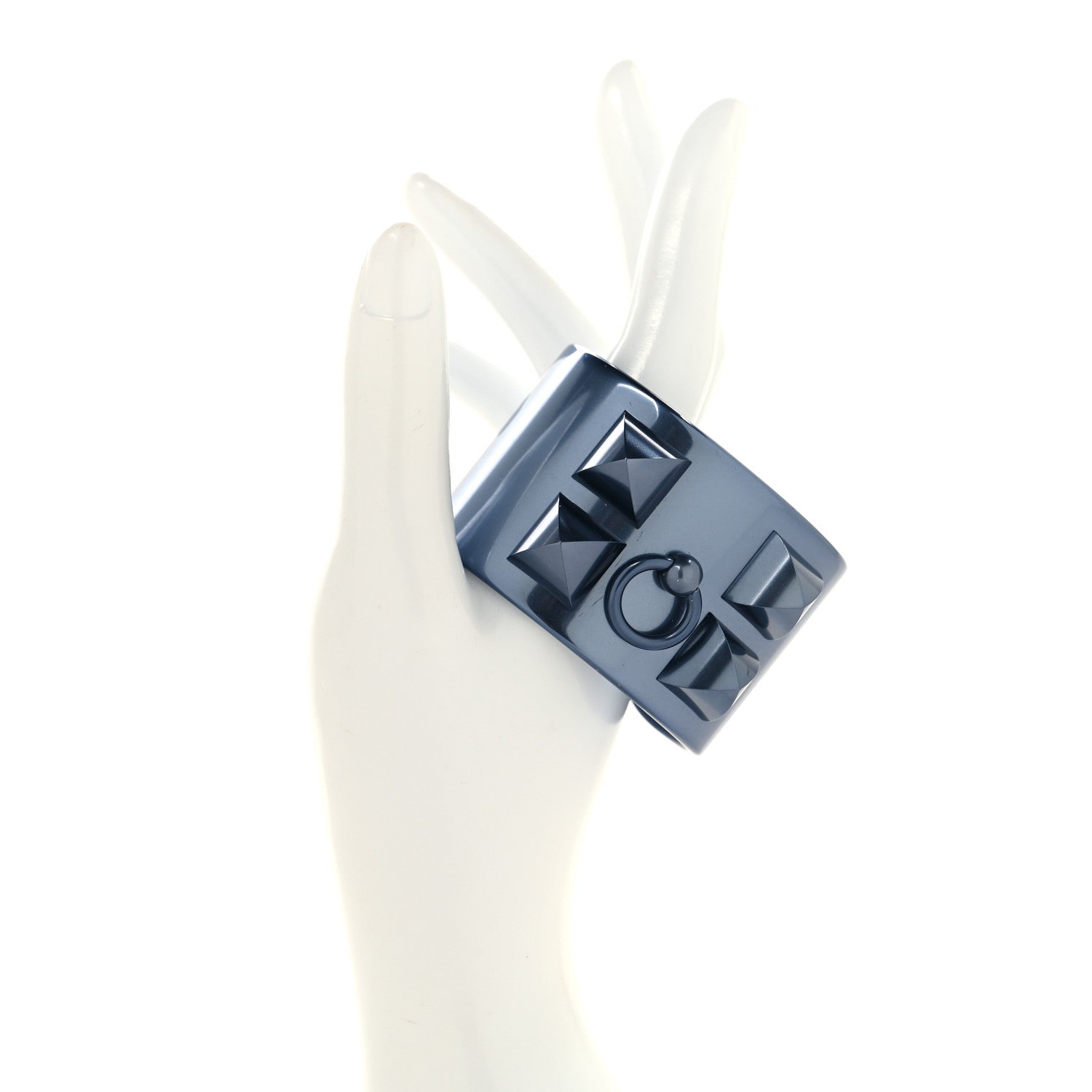 Hermes Aluminium Sunset Collier De Chien CDC Bracelet T2 Bleu Jean Lumiere 2 of 4