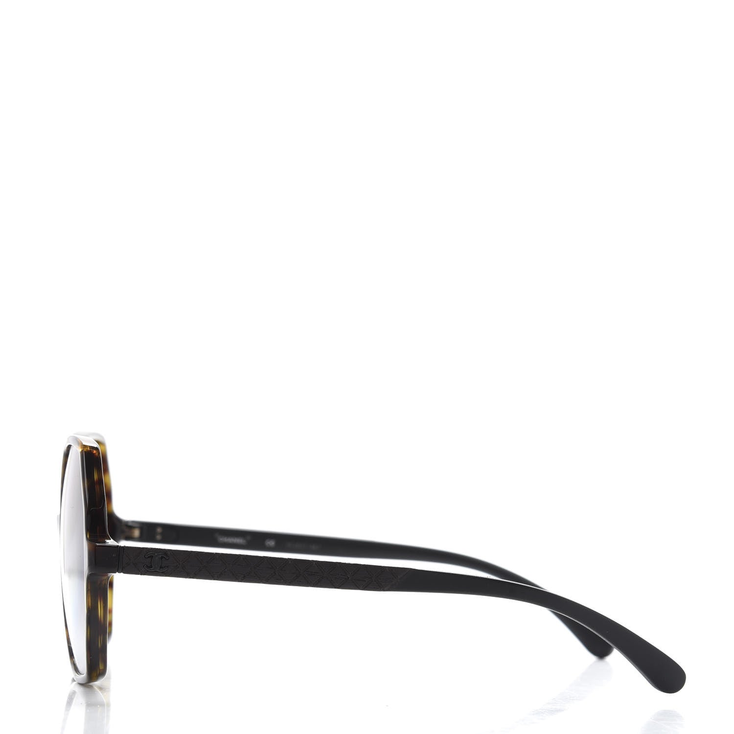Chanel Acetate Wood Rubber Square Sunglasses 9076 Dark Tortoise 5 of 16