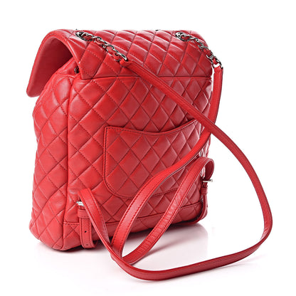 Chanel Lambskin Quilted Large Urban Spirit Backpack Red 3 of 10