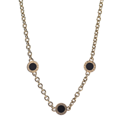 Bulgari 18K Yellow Gold Black Onyx BVLGARI BVLGARI Station Necklace 1 of 6