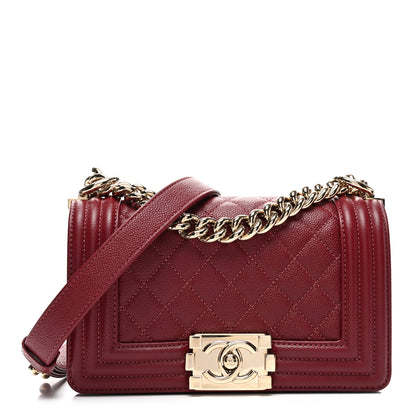 Chanel Caviar Quilted Small Boy Flap Burgundy 1 of 10