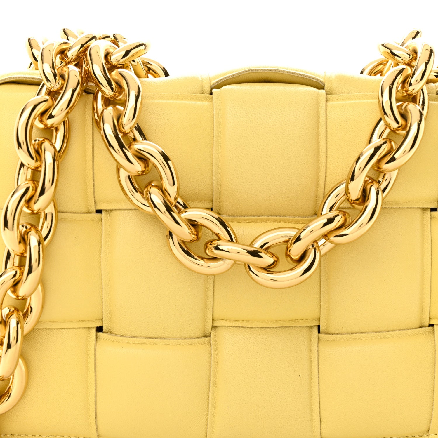 Bottega Veneta Lambskin Maxi Intreccio Padded Chain Cassette Crossbody Bag Corn 8 of 11