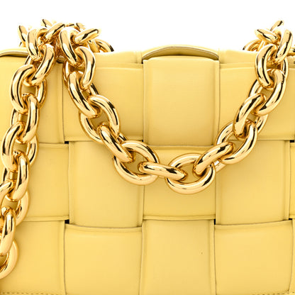 Bottega Veneta Lambskin Maxi Intreccio Padded Chain Cassette Crossbody Bag Corn 8 of 11