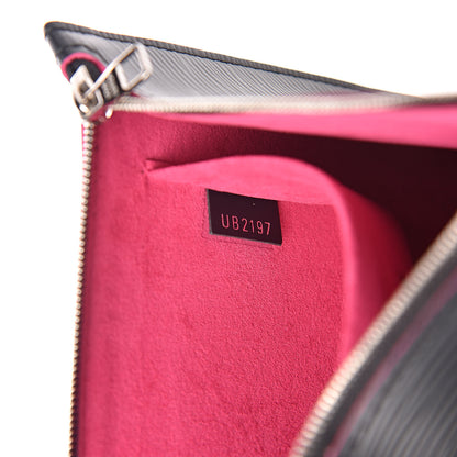 Louis Vuitton Epi Neverfull Pochette MM GM Black Hot Pink 7 of 10