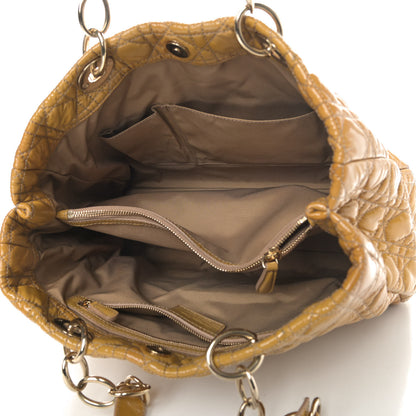 Christian Dior Patent Cannage Large Dior Soft Shopping Tote Beige 4 of 4