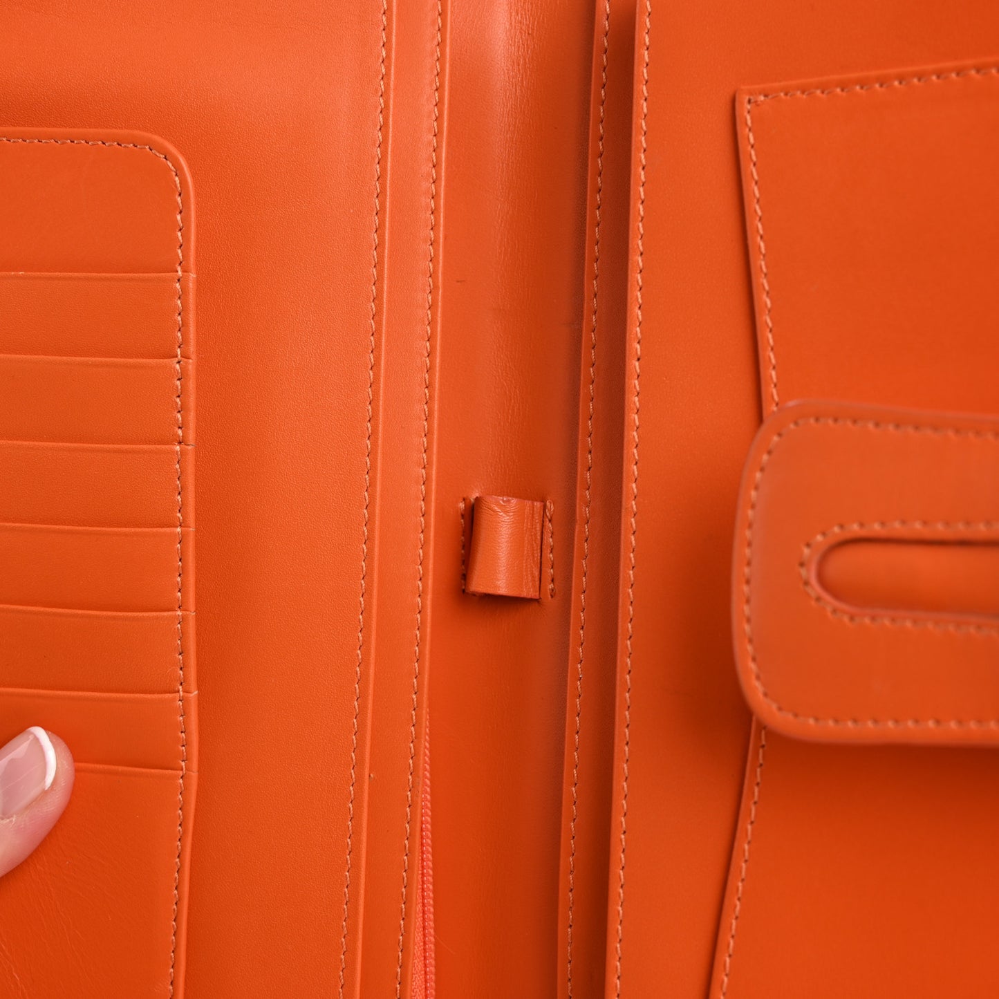 Calfskin Continental Wallet Orange