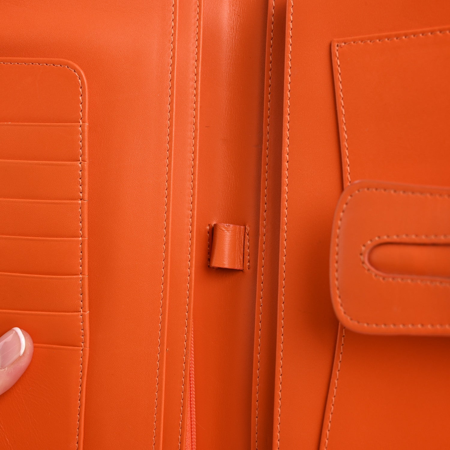 Jimmy Choo Calfskin Continental Wallet Orange 11 of 14