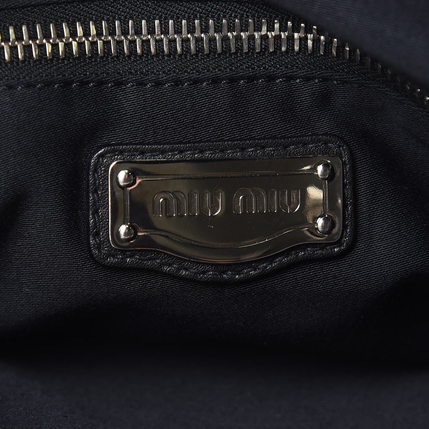 Miu Miu Lambskin Plisse Hobo Black 6 of 13