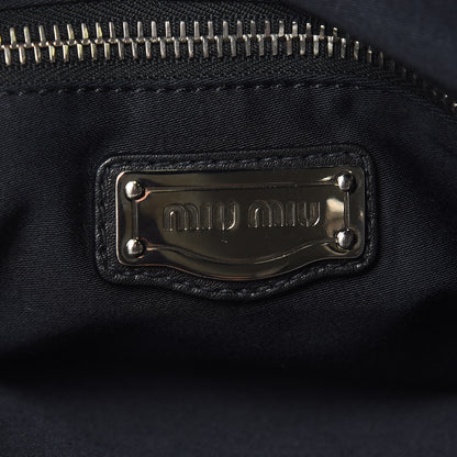 Miu Miu Lambskin Plisse Hobo Black 6 of 13