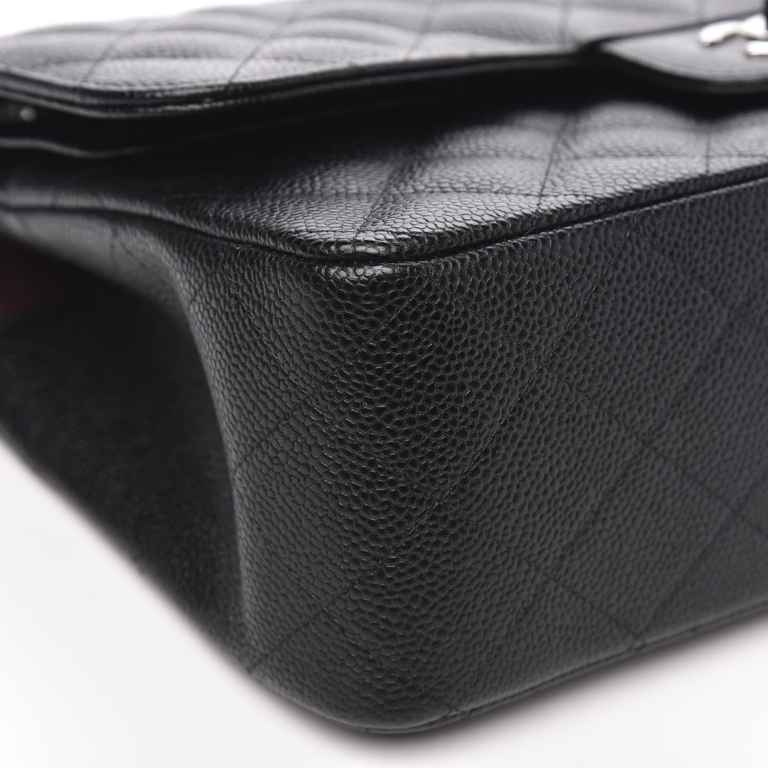 Chanel Caviar Quilted Jumbo Double Flap Black 8 of 11