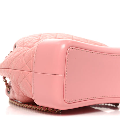 Chanel Aged Calfskin Quilted Small Gabrielle Backpack Pink 8 of 9