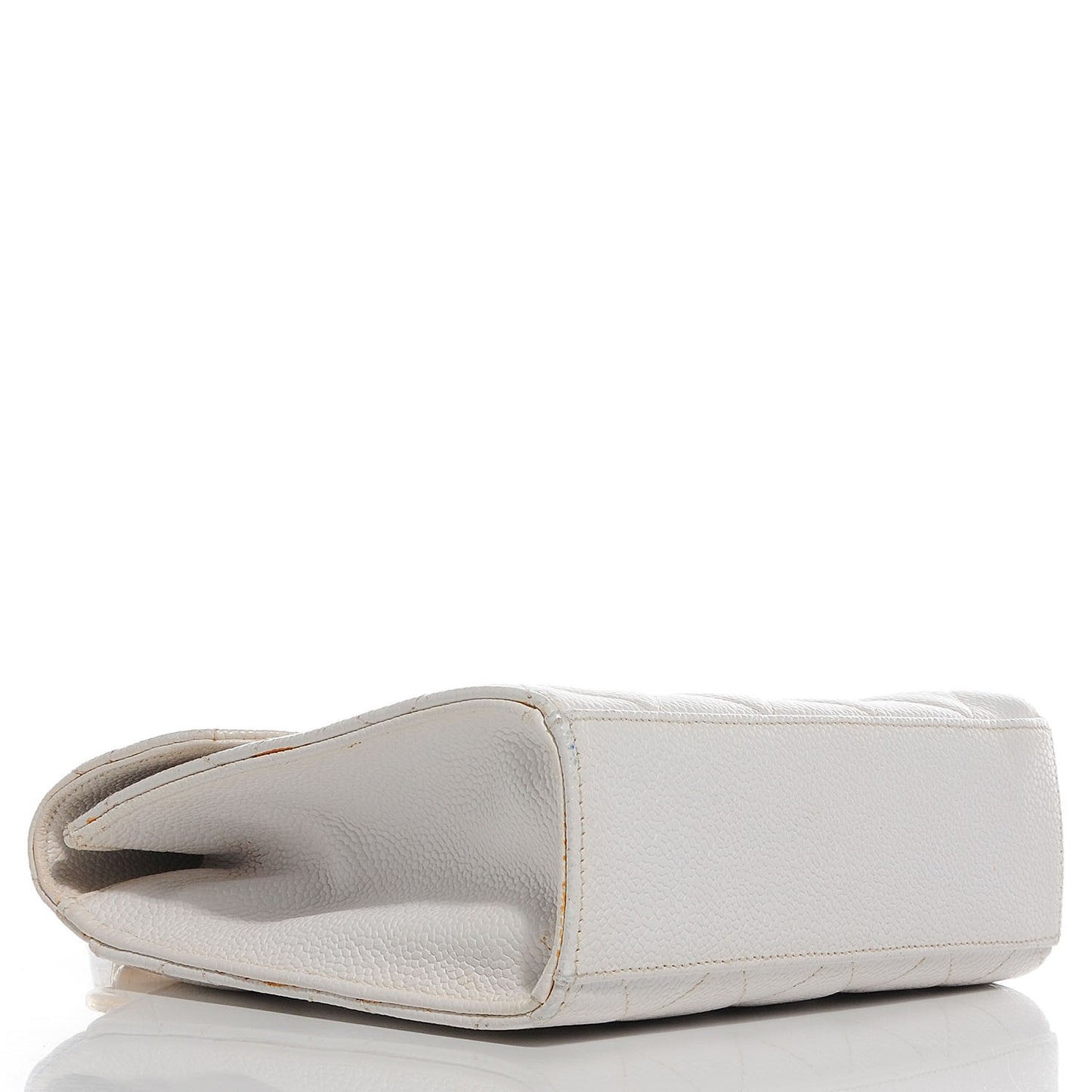 Caviar Quilted Crossbody Bag White