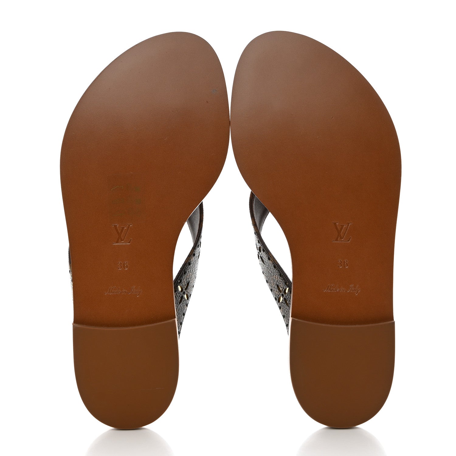 Louis Vuitton Monogram Sunny Flat Thong Sandals 36 Brown 5 of 10