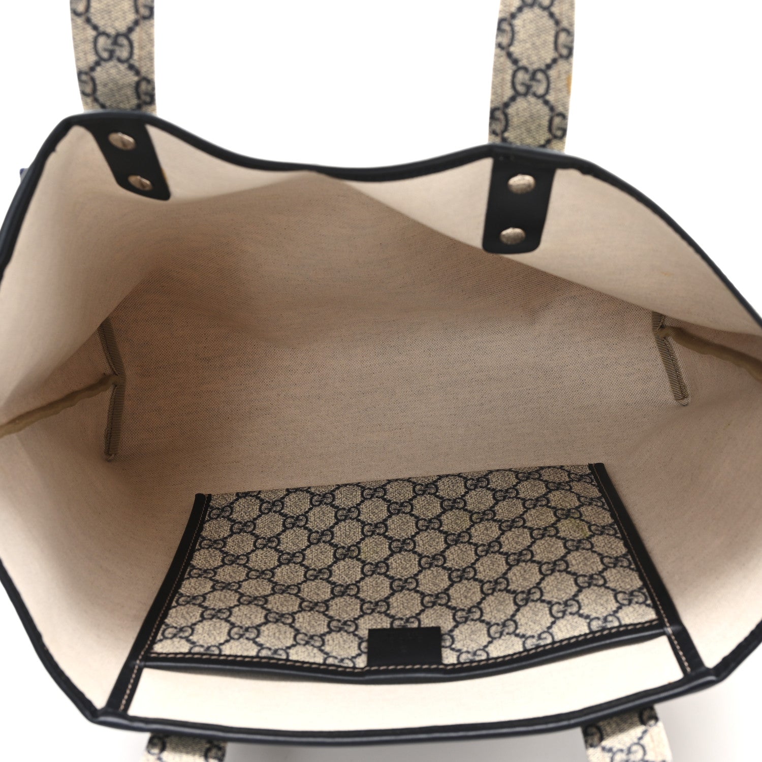 Gucci GG Plus Monogram Medium Signature Web Loop Tote Navy 5 of 10