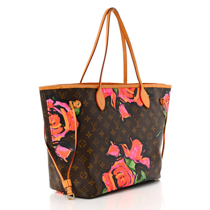 Louis Vuitton Monogram Roses Neverfull MM 3 of 9