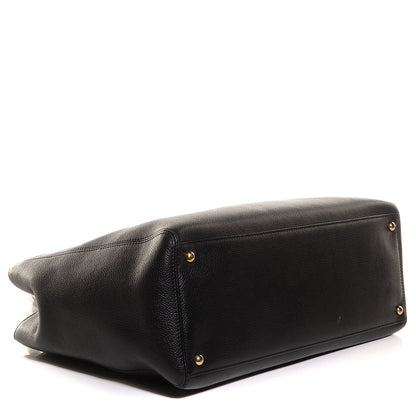 Chanel Calfskin Cerf Executive Shopper Tote Black 4 of 8