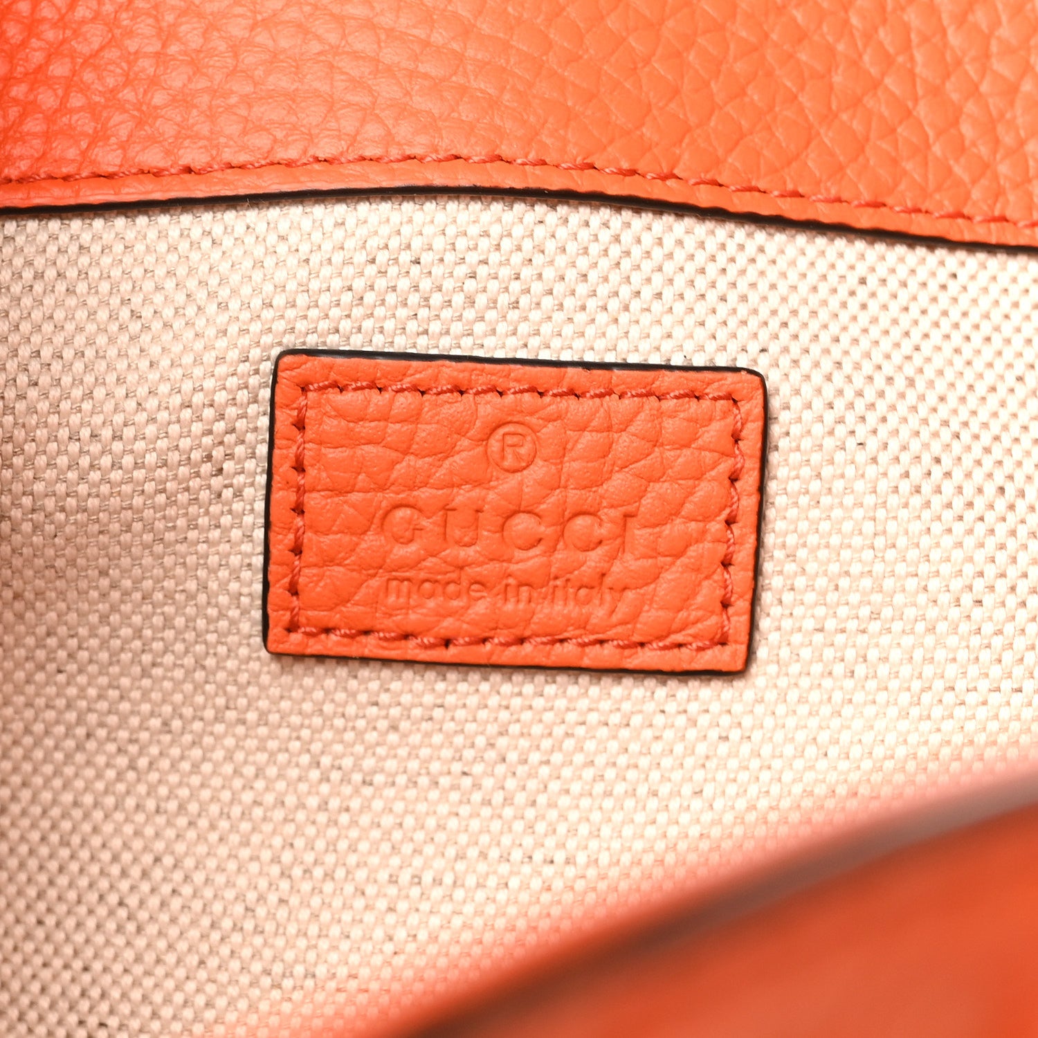 Gucci Piuma Calfskin Jumbo GG Embossed Double Buckle Backpack Good Orange 5 of 9