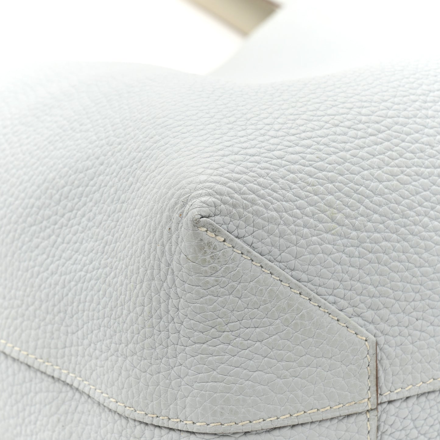 Veau Sikkim Taurillon Clemence Double Sens 36 Reversible Tote Bleu Pale Gris Perle