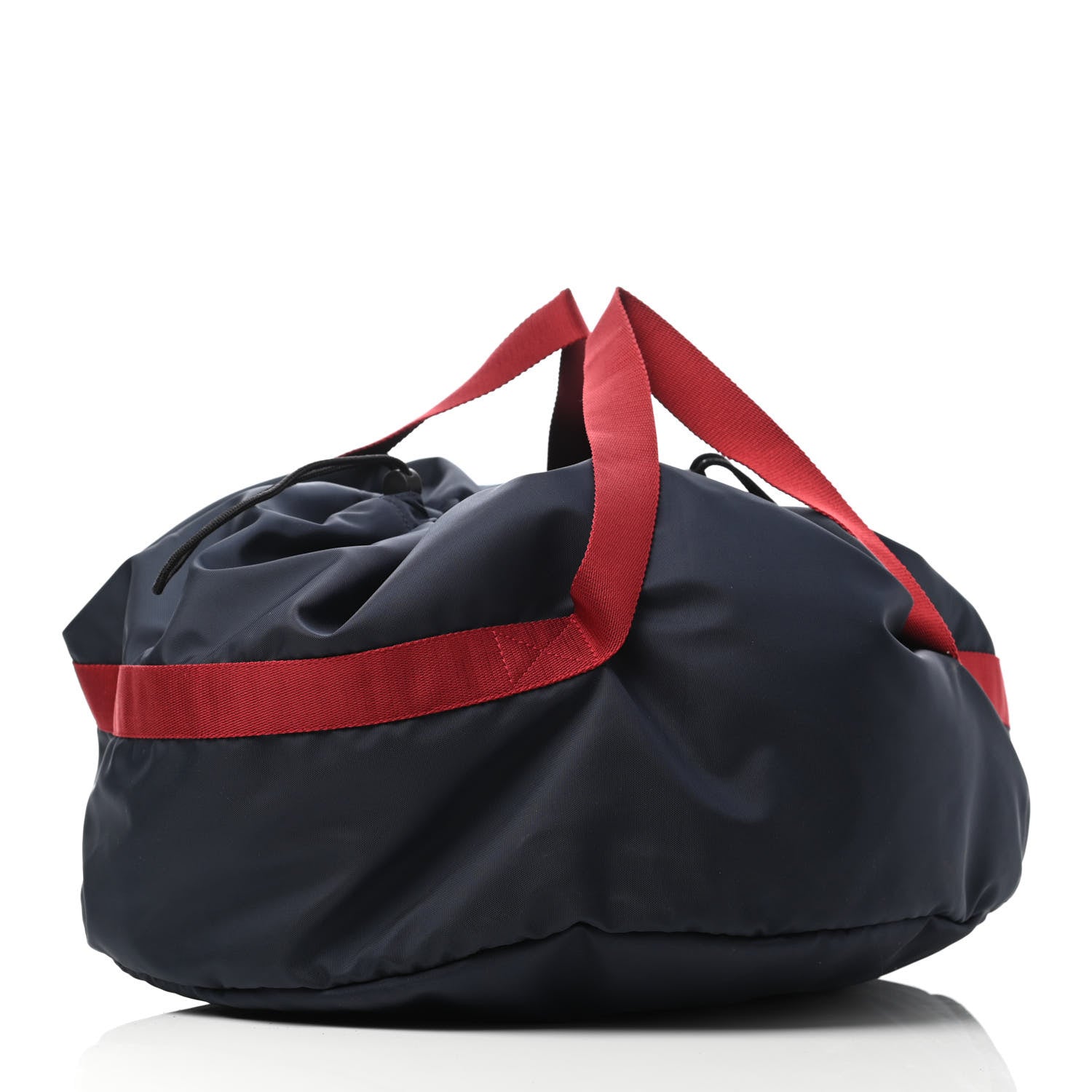 Balenciaga Textured Sport Nylon Logo Embroidered S Wheel Gym Bag Bleu Navy Rouge 2 of 4