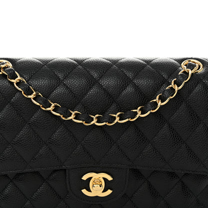 Chanel Caviar Quilted Medium Double Flap Black 8 of 11