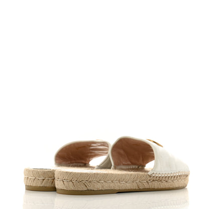 Gucci Nappa Matelasse GG Marmont Espadrille Slide Sandals 39.5 Great White 4 of 10