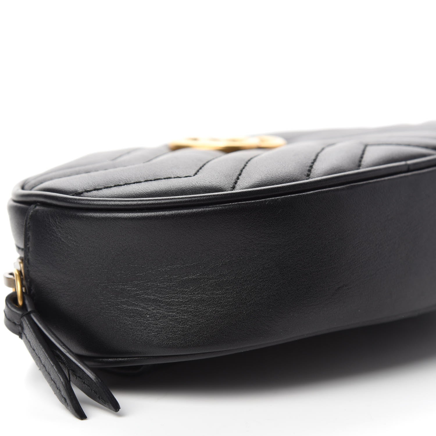 Gucci Calfskin Matelasse GG Marmont Belt Bag 95 38 Black 6 of 11