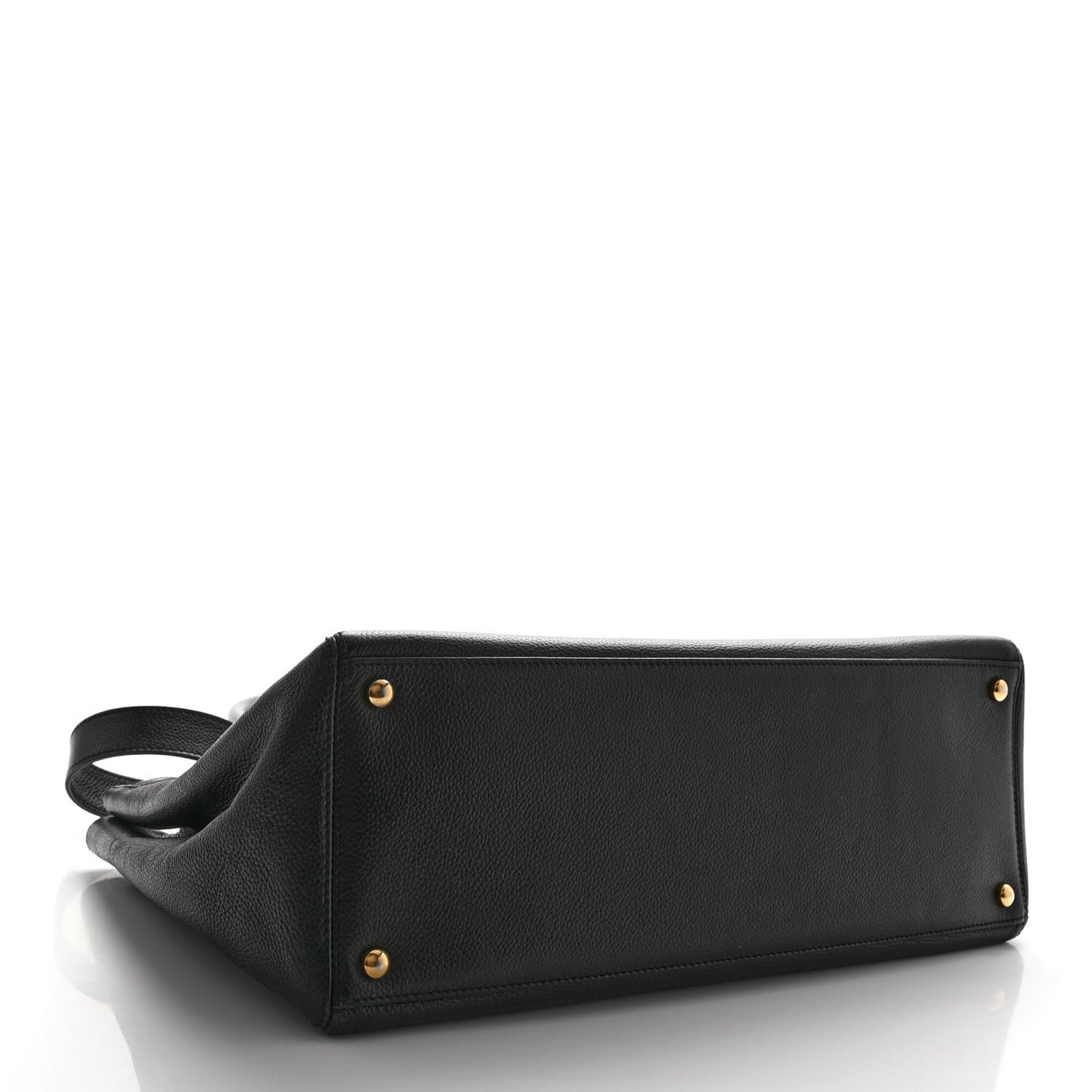 Calfskin Cerf Executive Shopper Tote Black