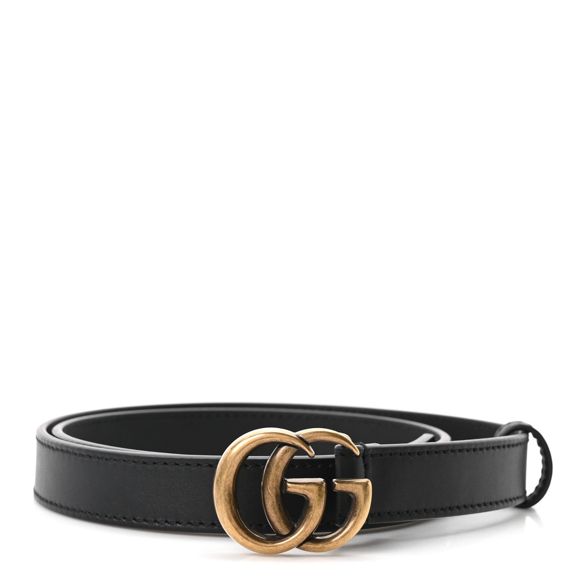 Gucci Calfskin Double G 20mm Belt 75 30 Black 1 of 6
