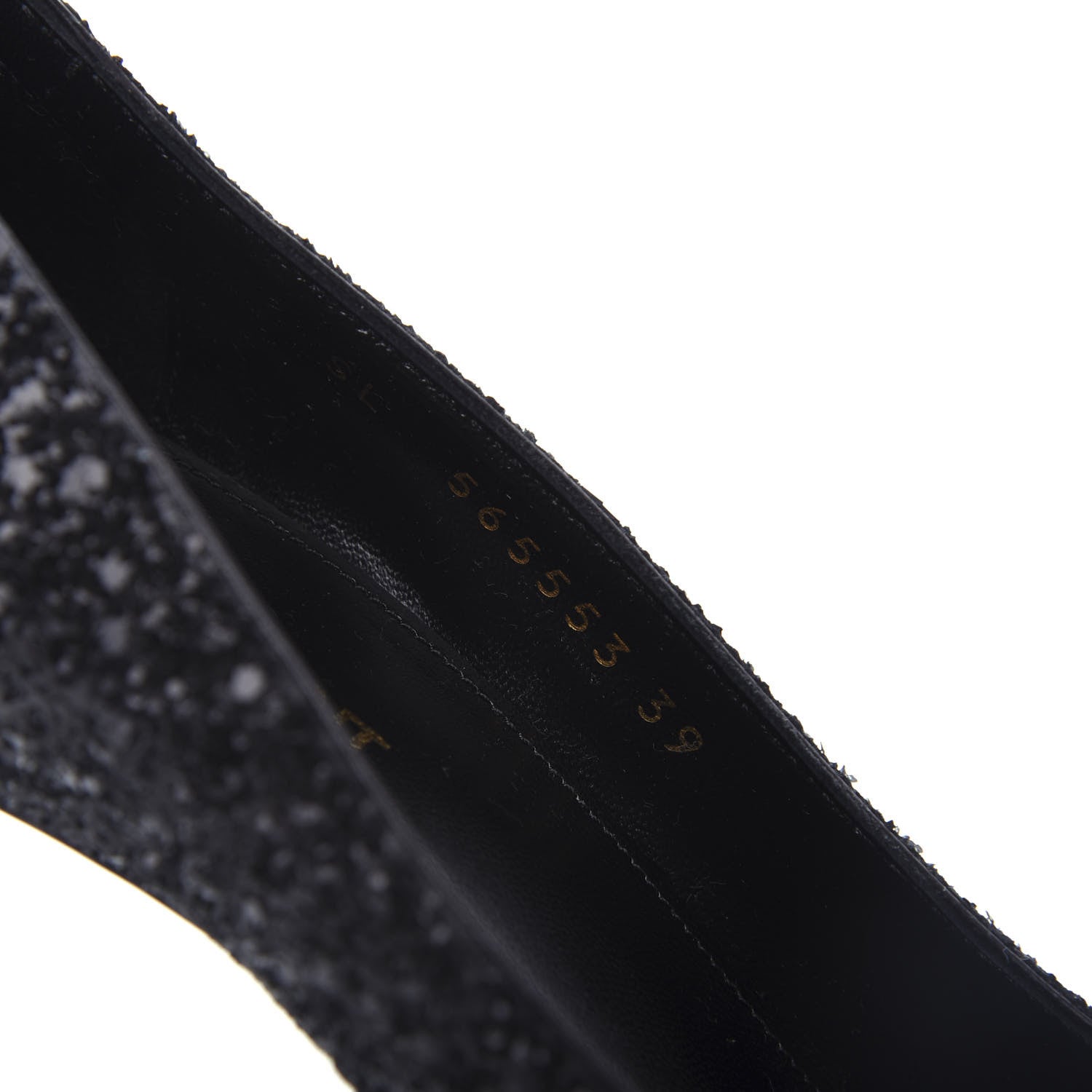 Saint Laurent Glitter Opyum 85 Pumps 39 Black 10 of 11
