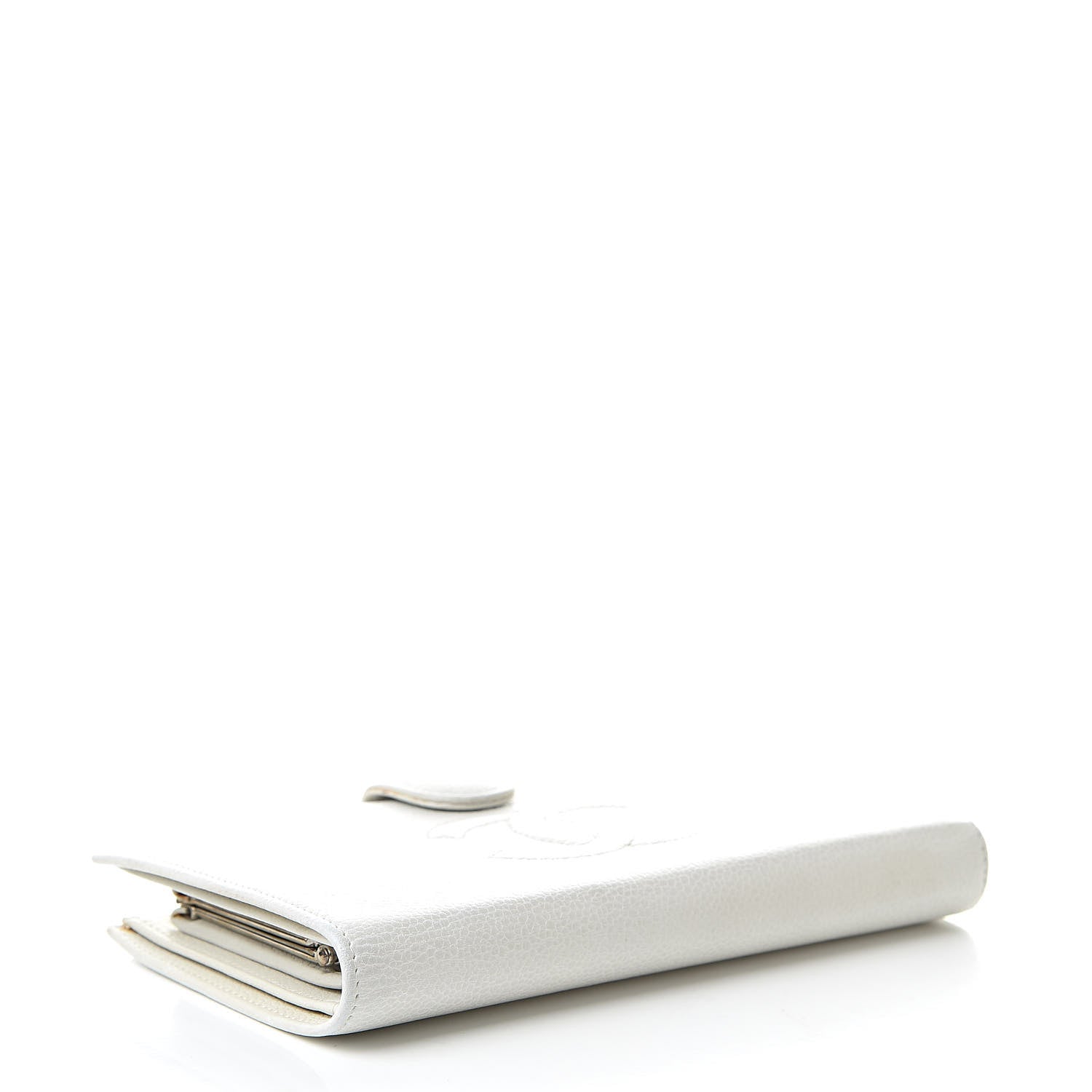 Chanel Caviar Timeless CC French Wallet White 4 of 14