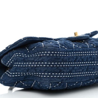Chanel Denim Quilted Single Flap Blue 9 of 11
